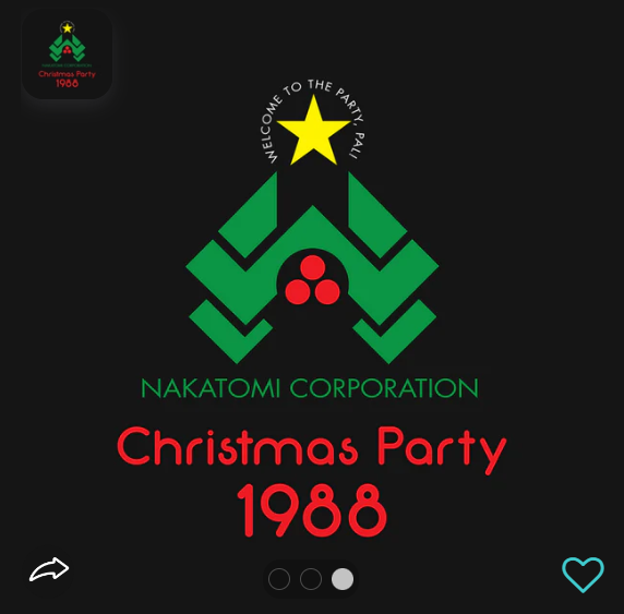 T-Shirt: Nakatomi Corporation Christmas Party 1988 | Dragon's Lair Comics and Fantasy Houston TX