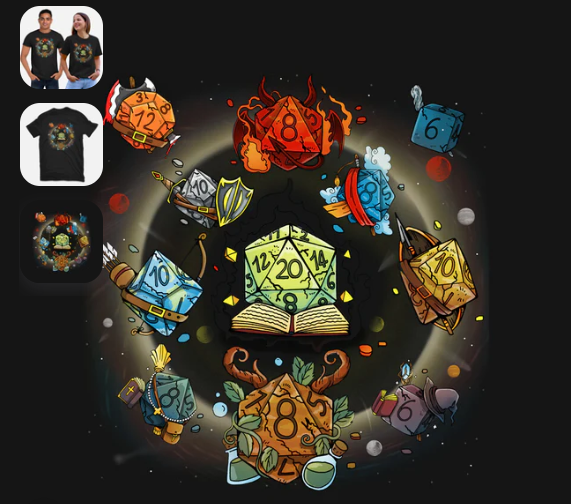 T-Shirt: Black Hole Dice | Dragon's Lair Comics and Fantasy Houston TX