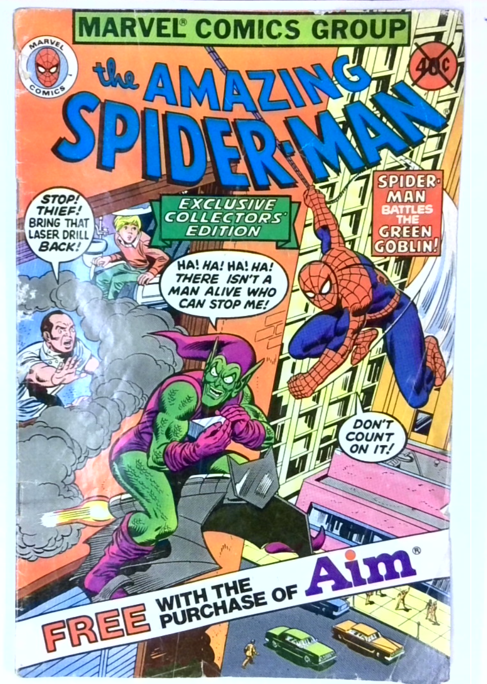 Amazing Spider-Man AIM Toothpaste Promo 1980 | Dragon's Lair Comics and Fantasy Houston TX