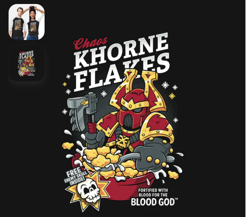 T-Shirt: Khorne Flakes | Dragon's Lair Comics and Fantasy Houston TX