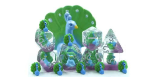 Foam Brain Vibrant Peacock Poly 7 Dice Set | Odin's Place