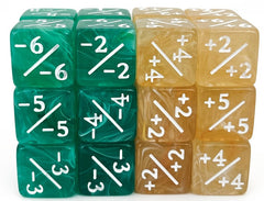 D6 Dice Counter +1/-1 Red, Gold, Green or Blue Singles | Odin's Place