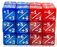 D6 Dice Counter +1/-1 Red, Gold, Green or Blue Singles | Odin's Place