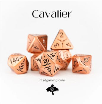 Emberglow Poly 7 Metal Dice Set: Cavalier | Dragon's Lair Comics and Fantasy Houston TX