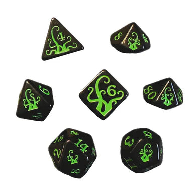 Black Oak Workshop Tentacles Ichor & Slime Poly 7 Dice Set | Odin's Place