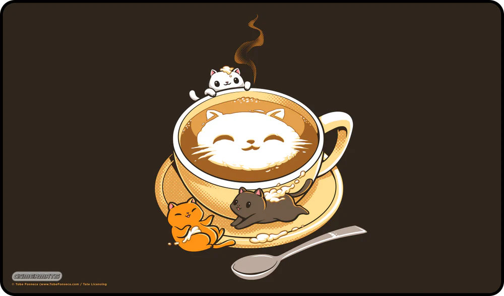 Gamermats Playmat: Latte Cat by Tobe Fosneca | Dragon's Lair Comics and Fantasy Houston TX