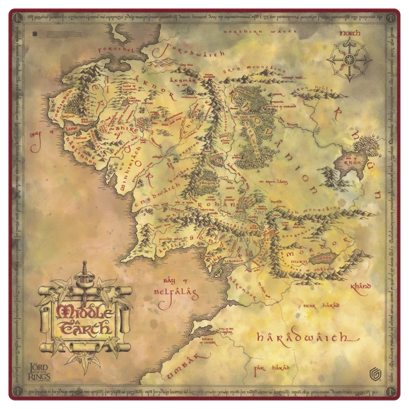 Ultimate Guard Playmat: Oversized 61cm x 61cm The Lord of the Rings "Places of Middle-Earth" | Odin's Place