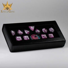 DND Dice 11 Dice Set: Alice's Wonderland (Pink) with Gift Box (Sharp Edge) | Dragon's Lair Comics and Fantasy Houston TX