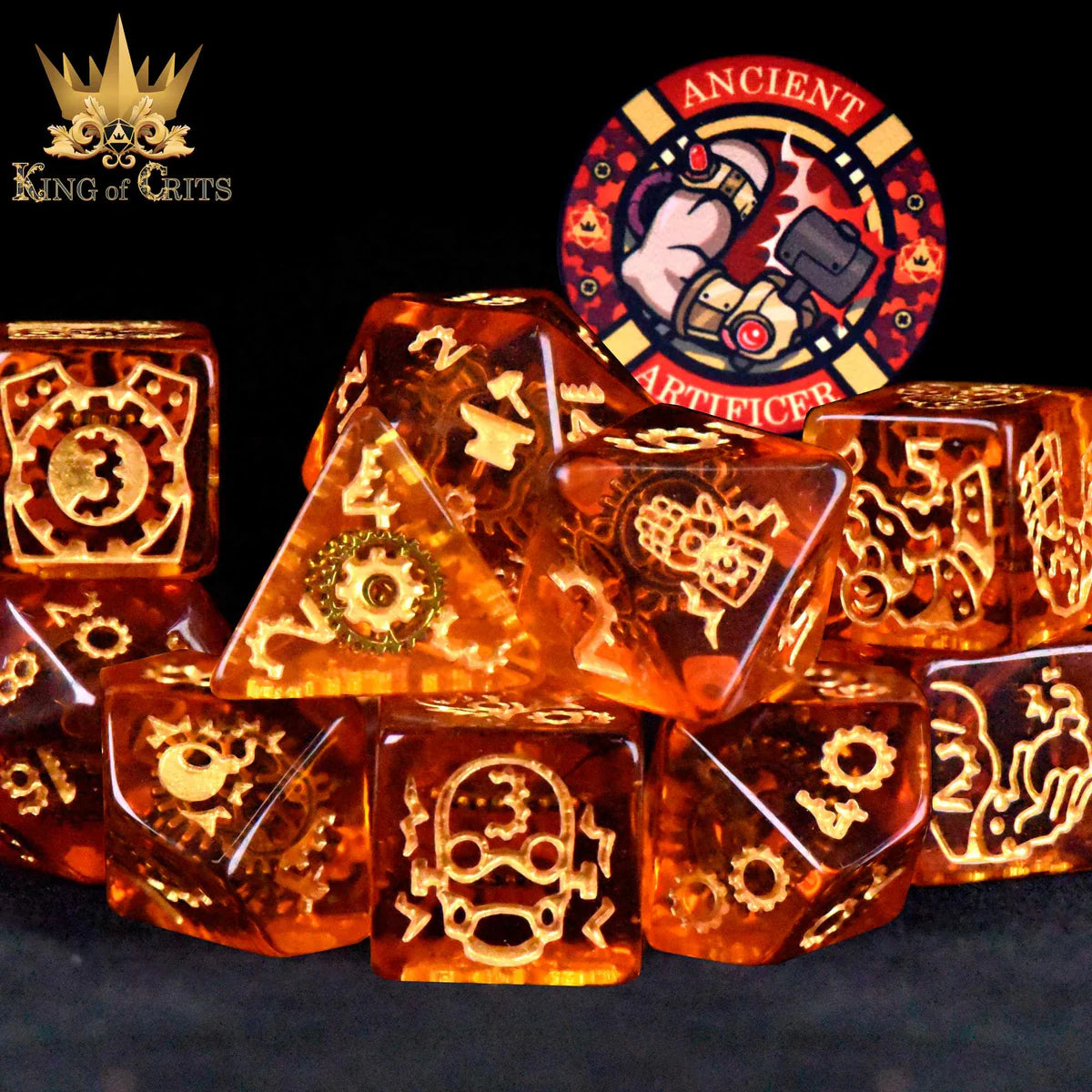 DND Dice 11 Dice Set: Ancient Artificer | Odin's Place