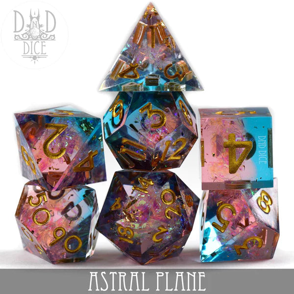 DND Dice Poly 7 Dice Set: Astral Plane (Handmade) | Dragon's Lair Comics and Fantasy Houston TX