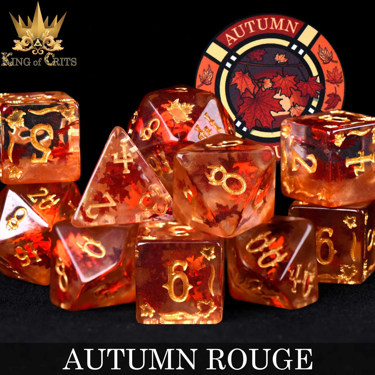 DND Dice 11 Dice Set: Autumn Rouge | Dragon's Lair Comics and Fantasy Houston TX