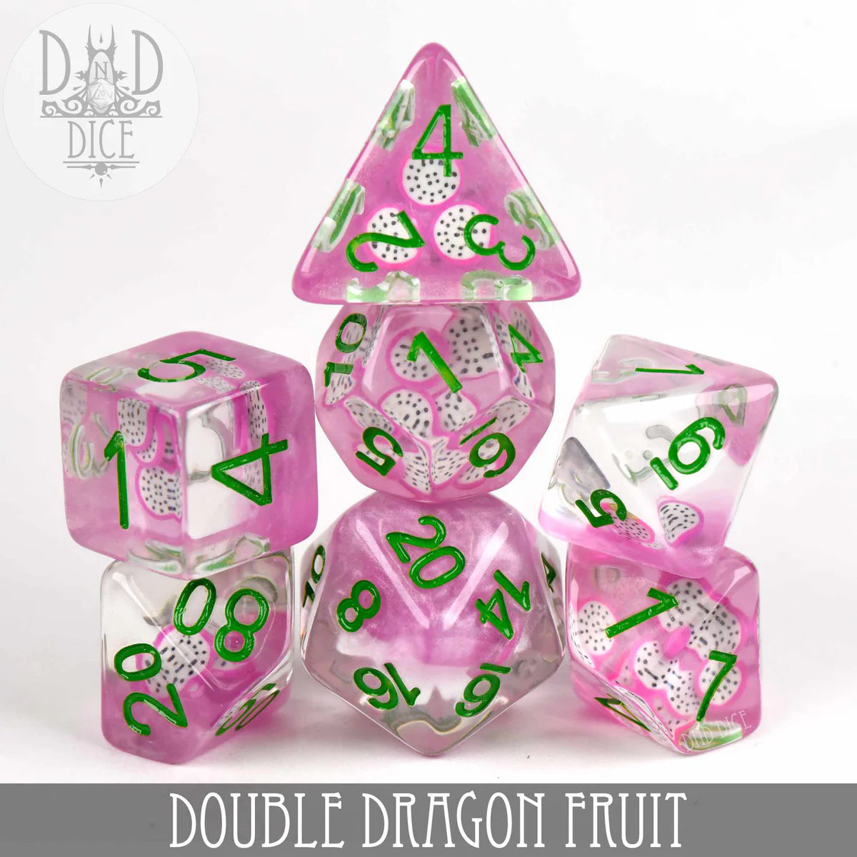DND Dice Poly 7 Dice Set: Double Dragon Fruit | Dragon's Lair Comics and Fantasy Houston TX