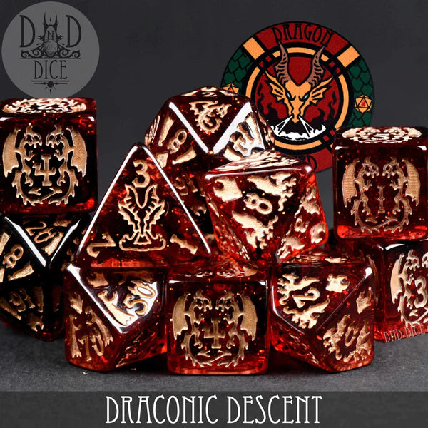 DND Dice 11 Dice Set: Draconic Descent | Dragon's Lair Comics and Fantasy Houston TX
