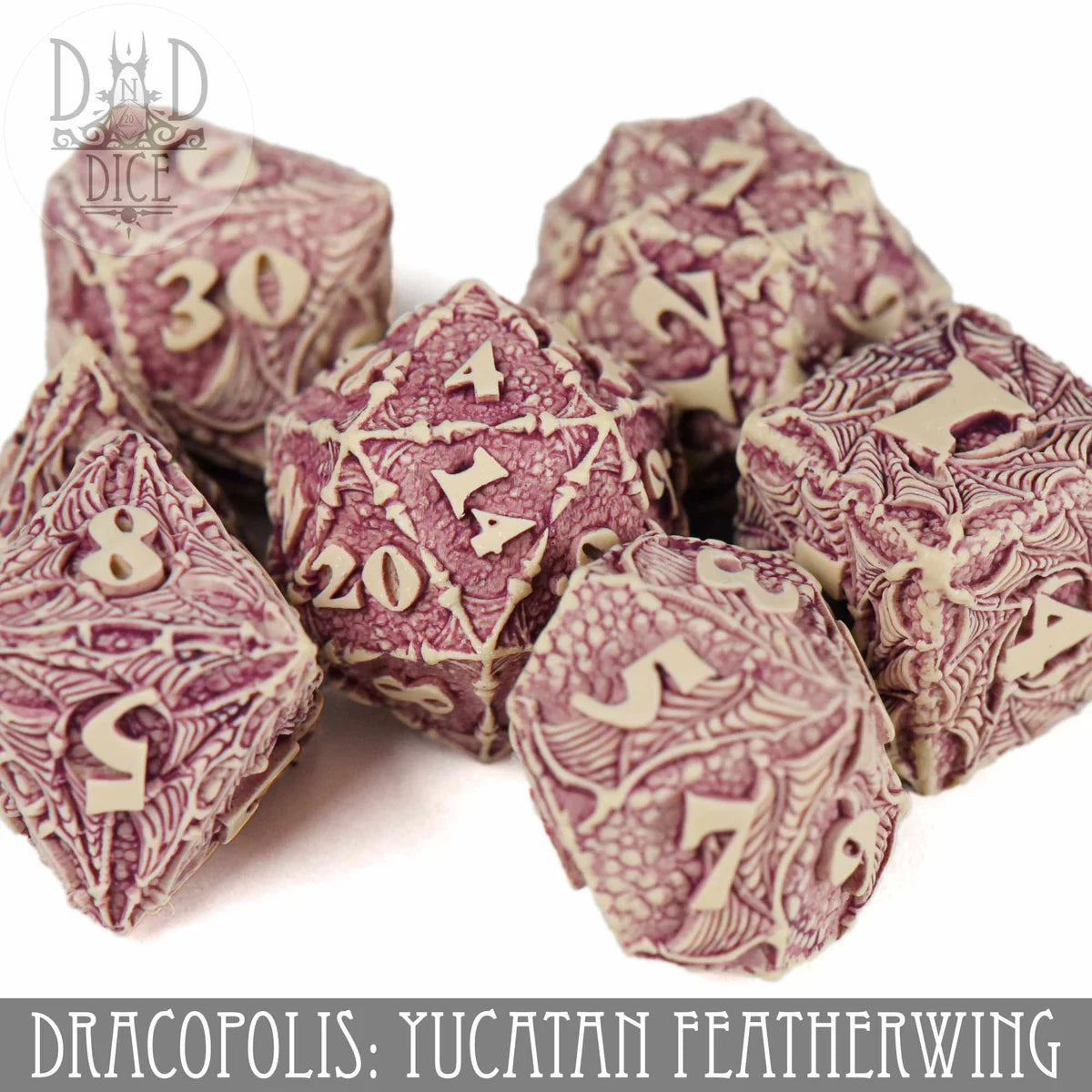 Q Workshop Poly 7 Dice Set: Dracopolis Featherwing | Dragon's Lair Comics and Fantasy Houston TX