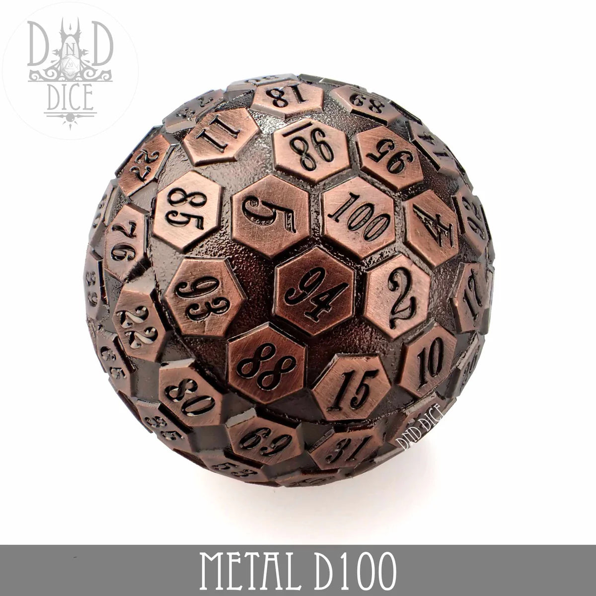 DND Metal D100 - Bronze | Dragon's Lair Comics and Fantasy Houston TX