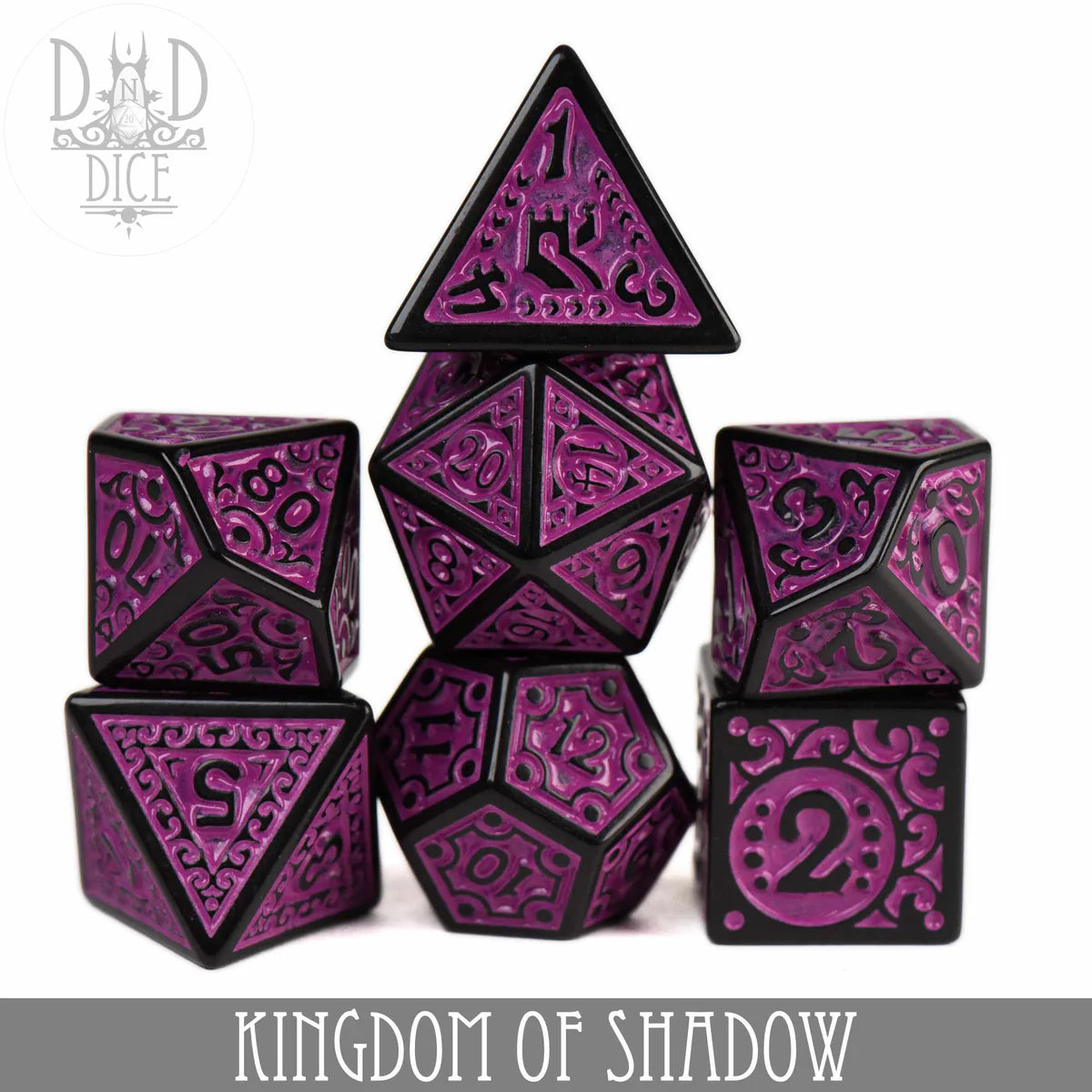 DND Dice Poly 7 Dice Set: Kingdom of Shadow | Dragon's Lair Comics and Fantasy Houston TX