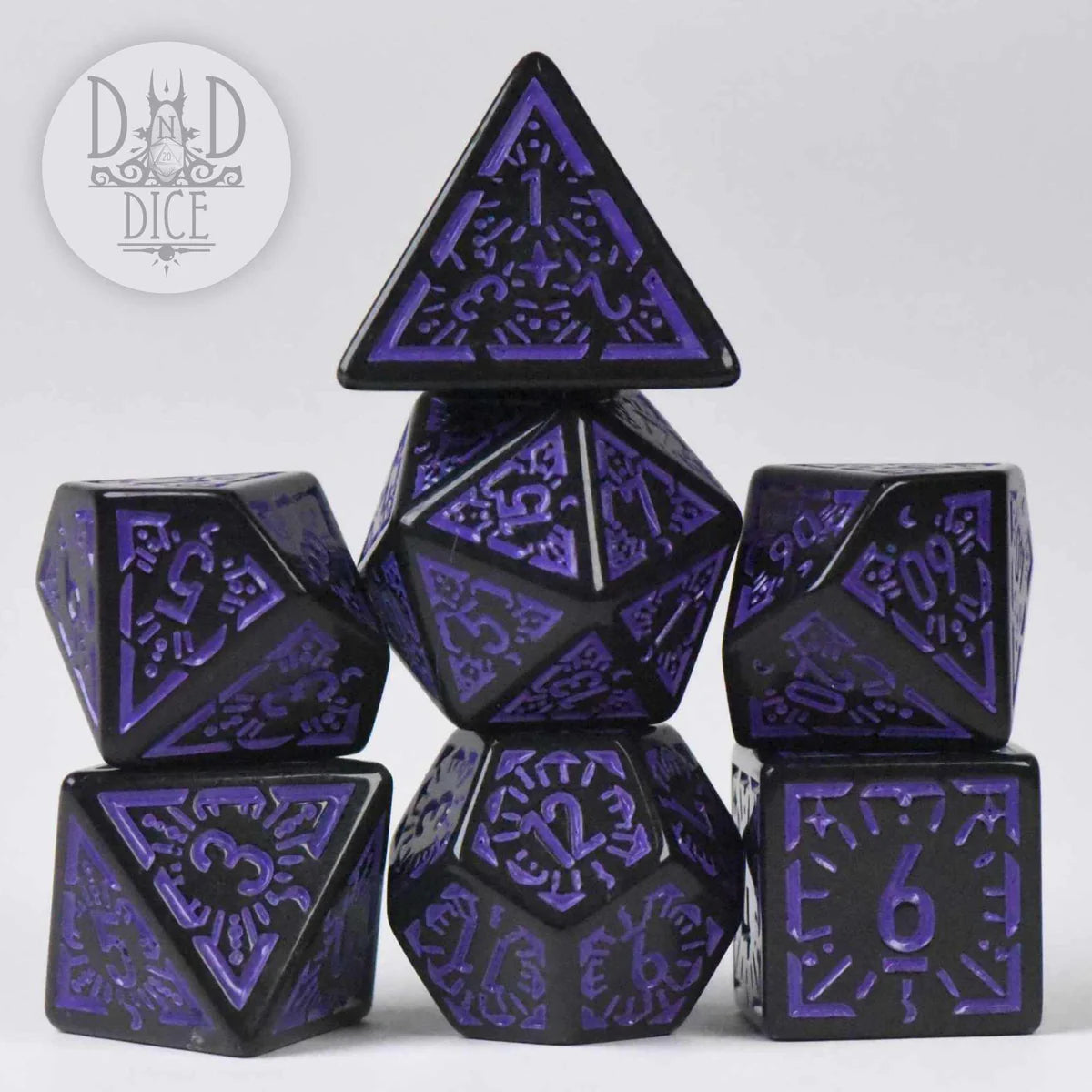 DND Dice Poly 7 Dice Set: Lunar Eclipse | Dragon's Lair Comics and Fantasy Houston TX