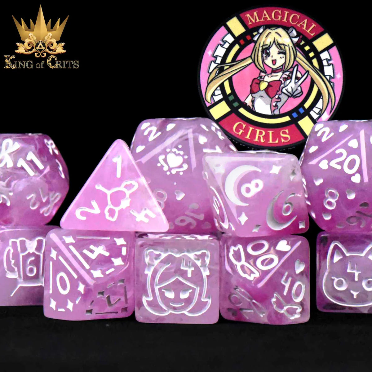 DND Dice 11 Dice Set: Magical Girls | Dragon's Lair Comics and Fantasy Houston TX