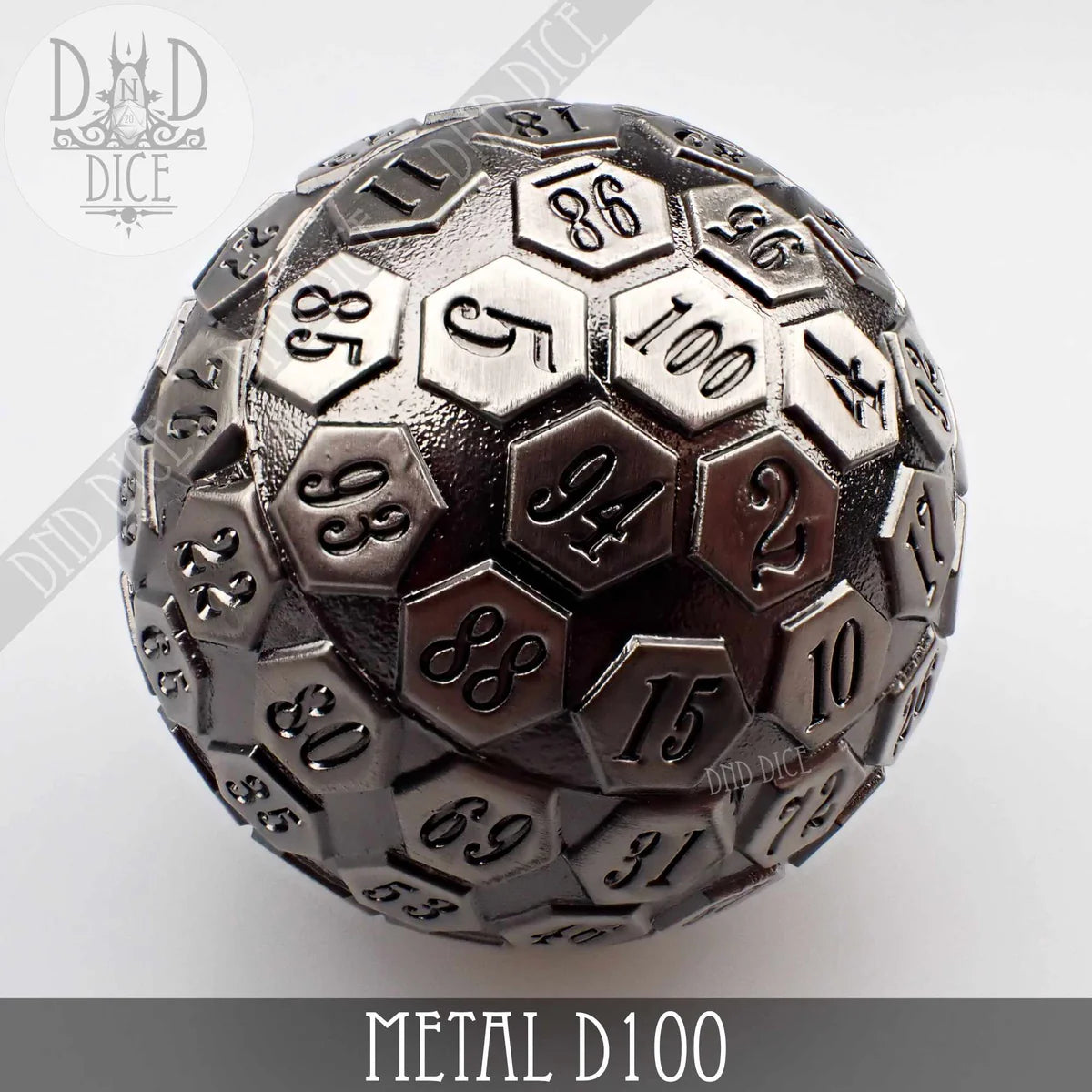 DND Metal D100 - Gunmetal | Dragon's Lair Comics and Fantasy Houston TX