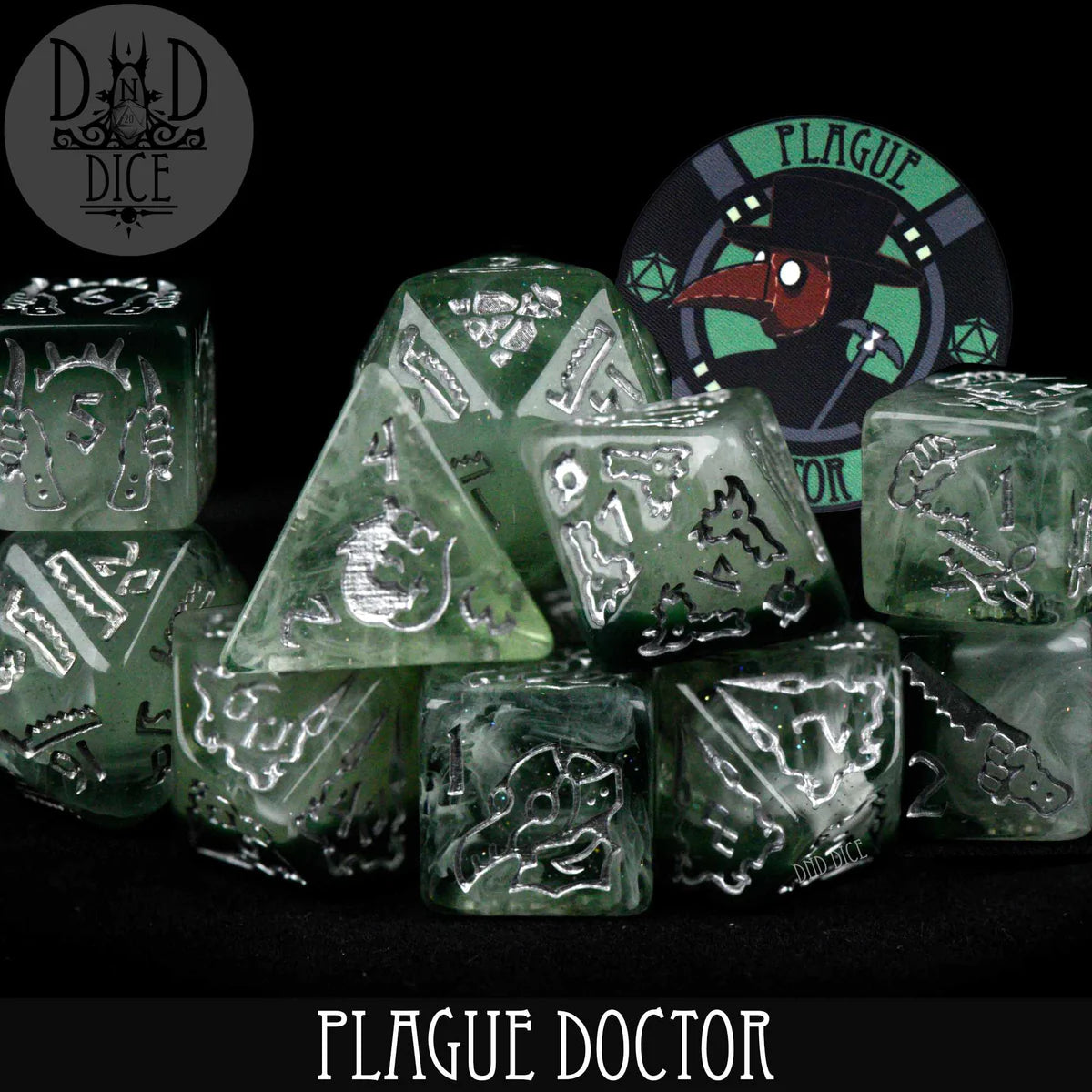 DND Dice 11 Dice Set: Plague Doctor | Dragon's Lair Comics and Fantasy Houston TX