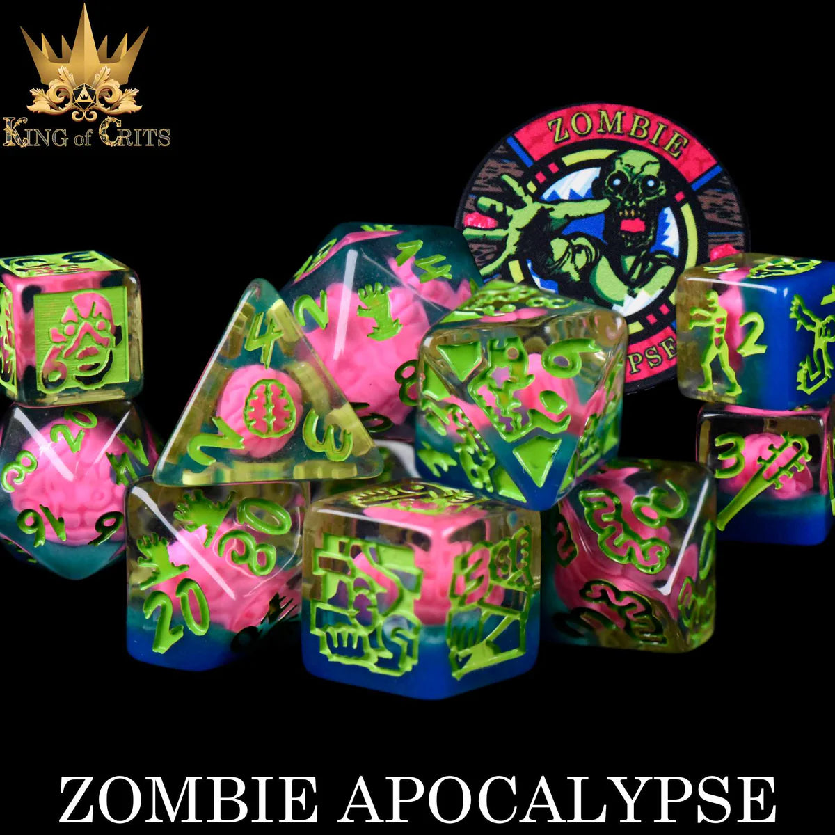 DND Dice 11 Dice Set: Zombie Apocalypse | Dragon's Lair Comics and Fantasy Houston TX