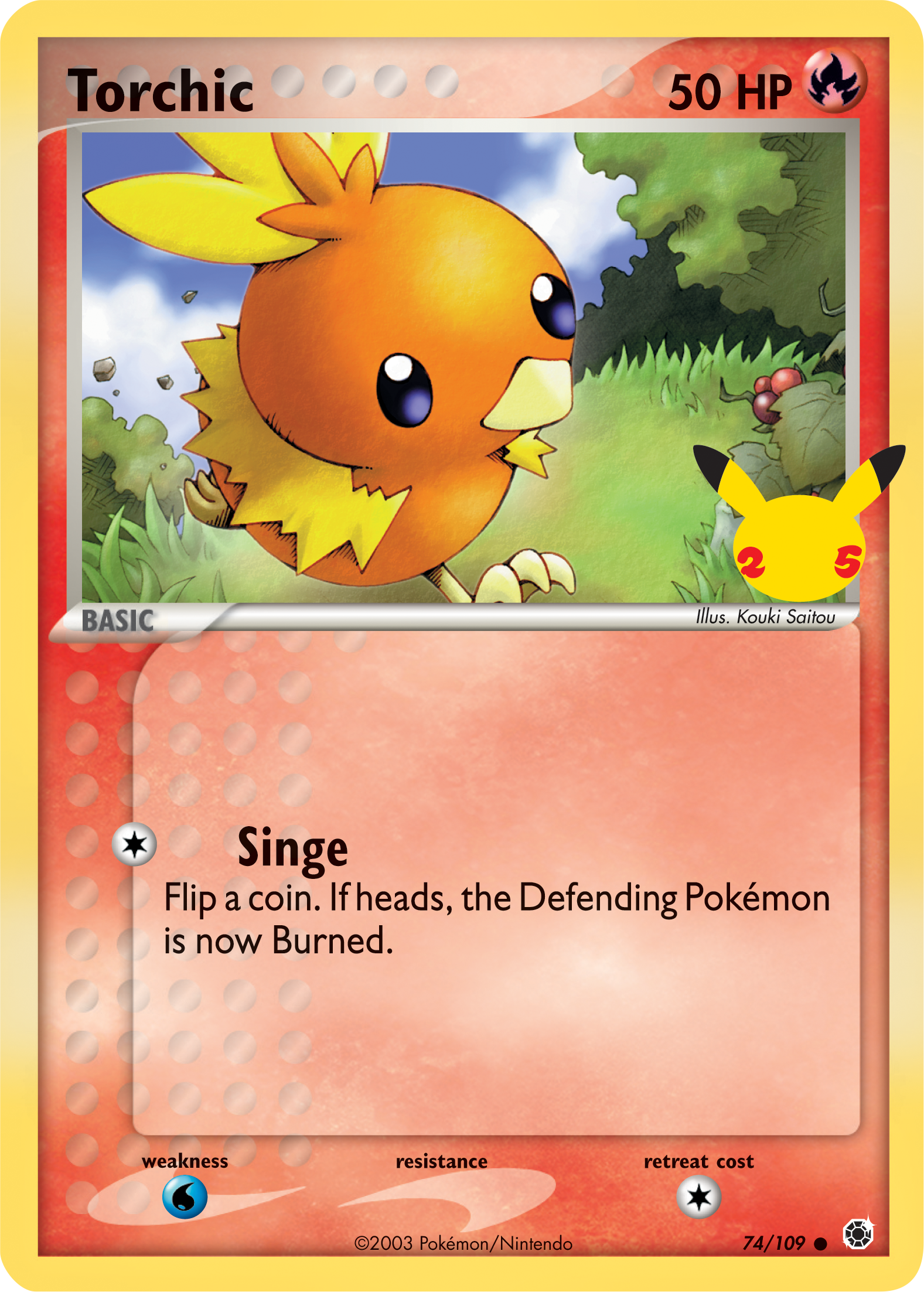 Torchic (74/109) (Jumbo Card) [First Partner Pack] | Dragon's Lair Comics and Fantasy Houston TX
