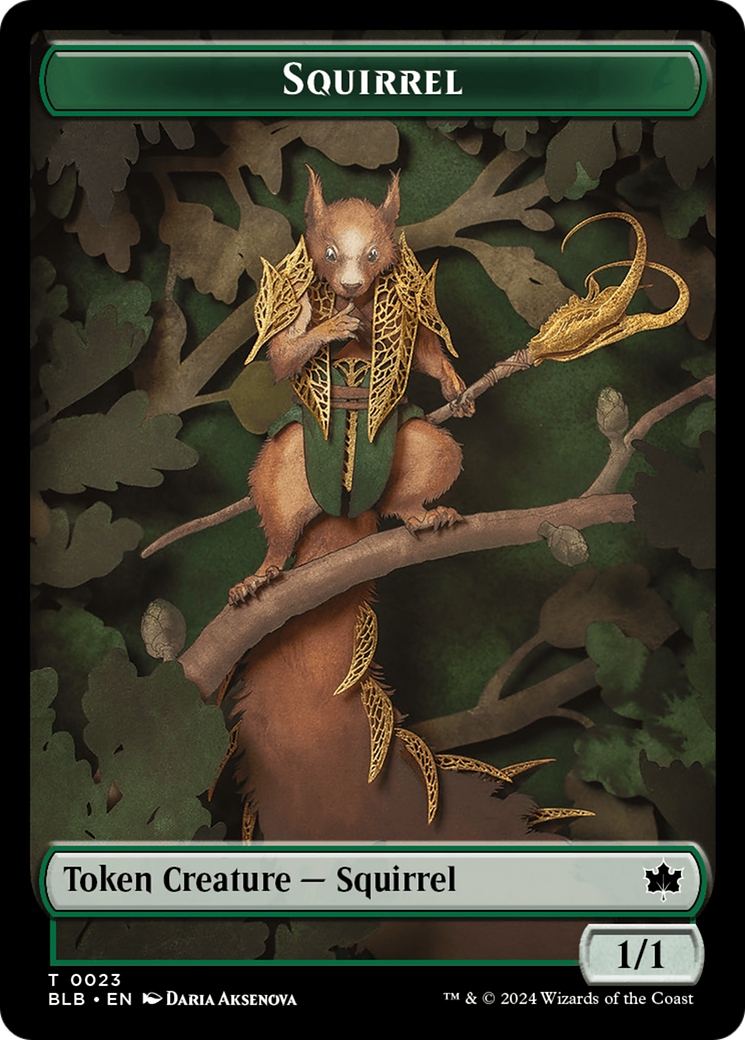 Squirrel // Starscape Cleric Double-Sided Token [Bloomburrow Tokens] | Dragon's Lair Comics and Fantasy Houston TX