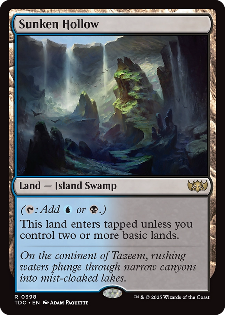 Sunken Hollow [Tarkir: Dragonstorm Commander] | Dragon's Lair Comics and Fantasy Houston TX