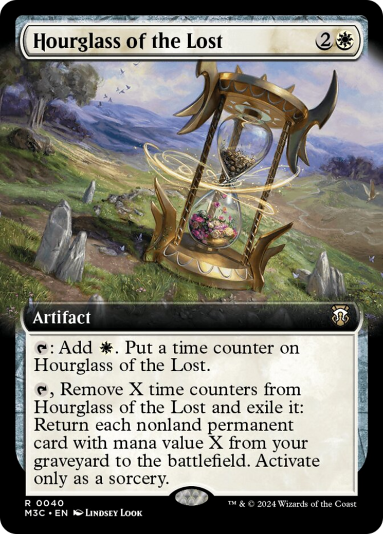 Hourglass of the Lost (Extended Art) (Ripple Foil) [Modern Horizons 3 Commander] | Dragon's Lair Comics and Fantasy Houston TX