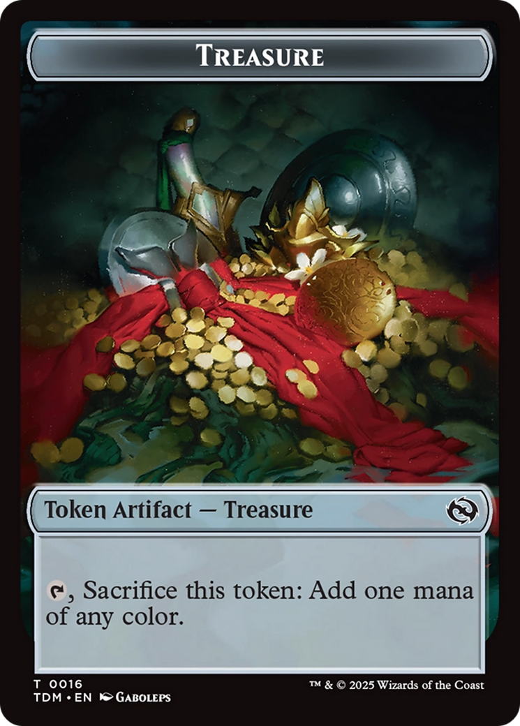 Zombie Druid // Treasure Double-Sided Token [Tarkir: Dragonstorm Tokens] | Dragon's Lair Comics and Fantasy Houston TX