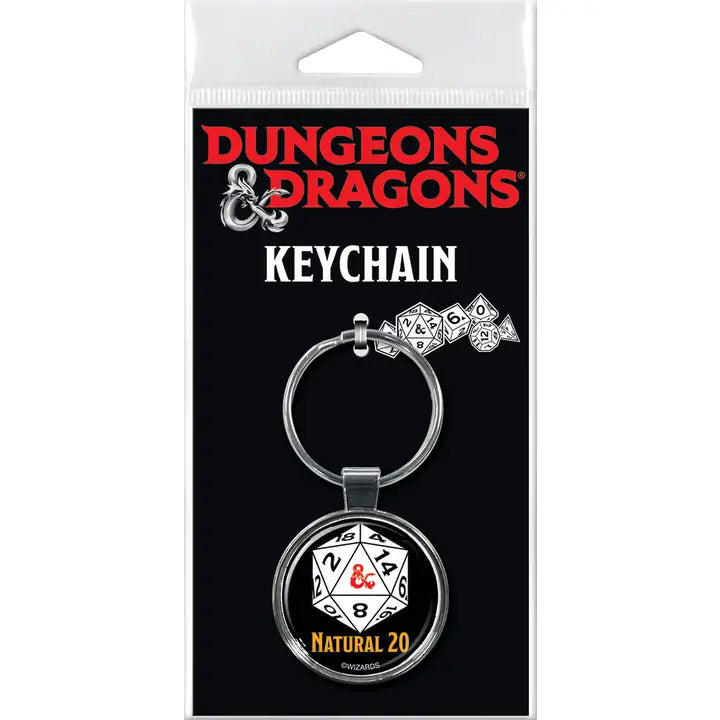 Dungeons & Dragons Natural 20 Keychain | Dragon's Lair Comics and Fantasy Houston TX