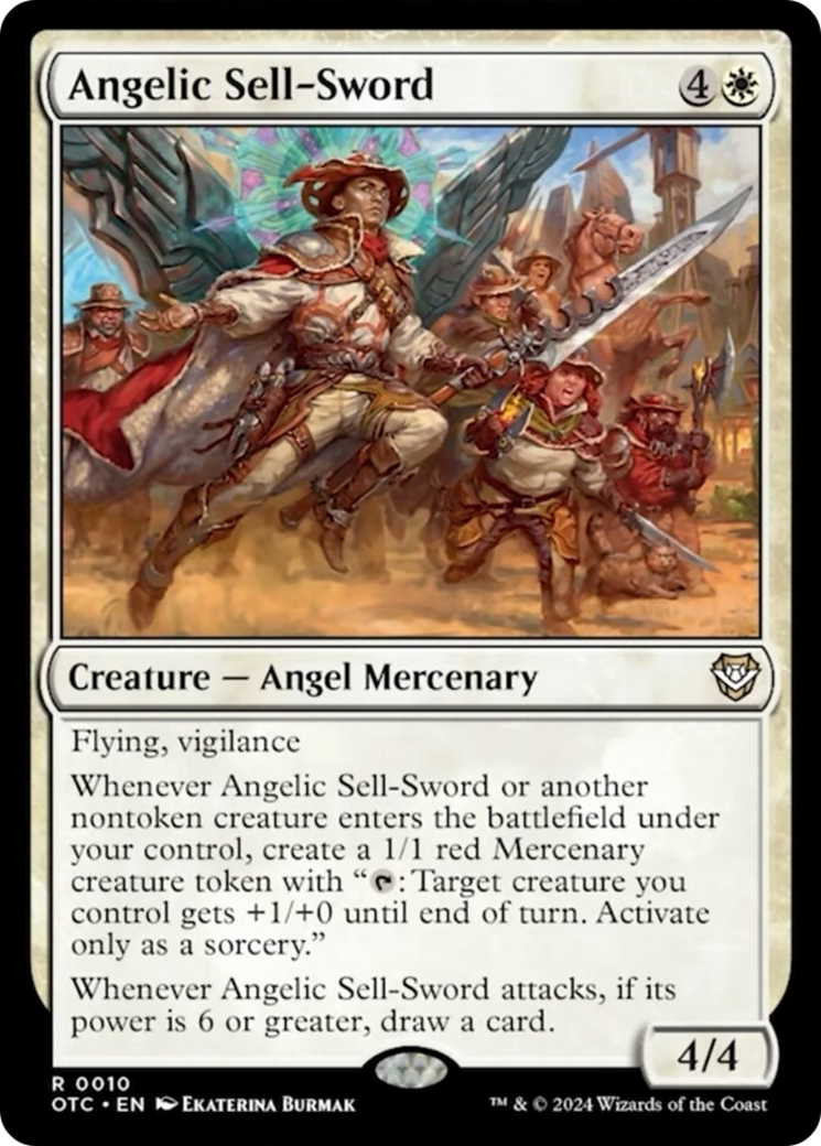 Angelic Sell-Sword [Outlaws of Thunder Junction Commander] | Dragon's Lair Comics and Fantasy Houston TX