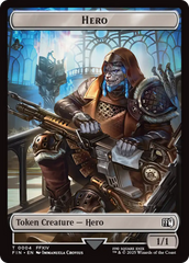 Bird // Hero (0004) Double Sided Token [FINAL FANTASY Commander Tokens] | Dragon's Lair Comics and Fantasy Houston TX