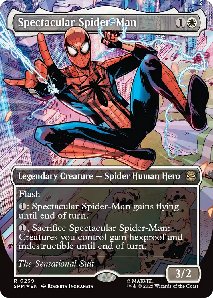 Spectacular Spider-Man (0239) (Borderless) (Textured Foil) [Marvel's Spider-Man] | Dragon's Lair Comics and Fantasy Houston TX