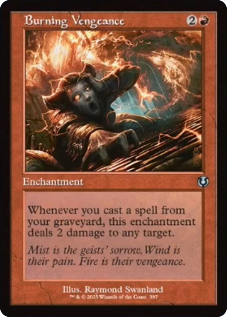 Burning Vengeance (Retro Frame) [Innistrad Remastered] | Dragon's Lair Comics and Fantasy Houston TX