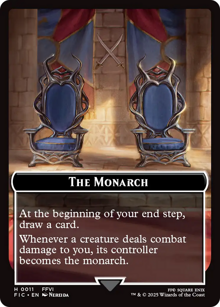 The Blackjack // The Monarch Double-Sided Token (Surge Foil) [FINAL FANTASY Commander Tokens] | Dragon's Lair Comics and Fantasy Houston TX