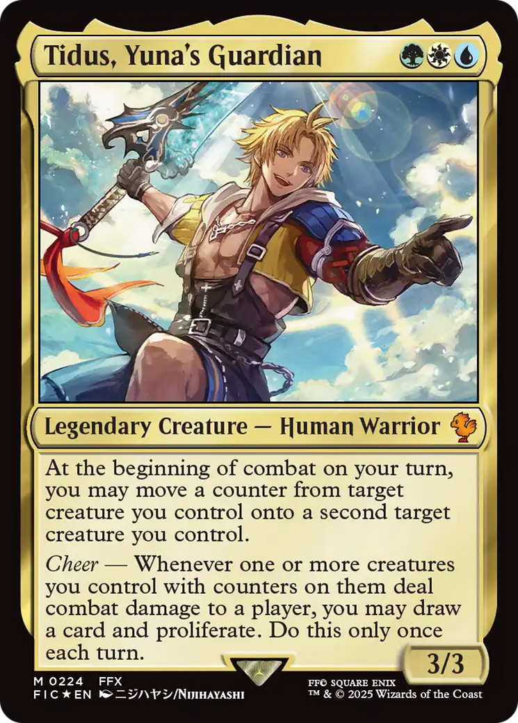 Tidus, Yuna's Guardian (Surge Foil) [FINAL FANTASY Commander] | Dragon's Lair Comics and Fantasy Houston TX