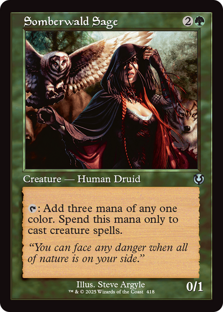 Somberwald Sage (Retro Frame) [Innistrad Remastered] | Dragon's Lair Comics and Fantasy Houston TX