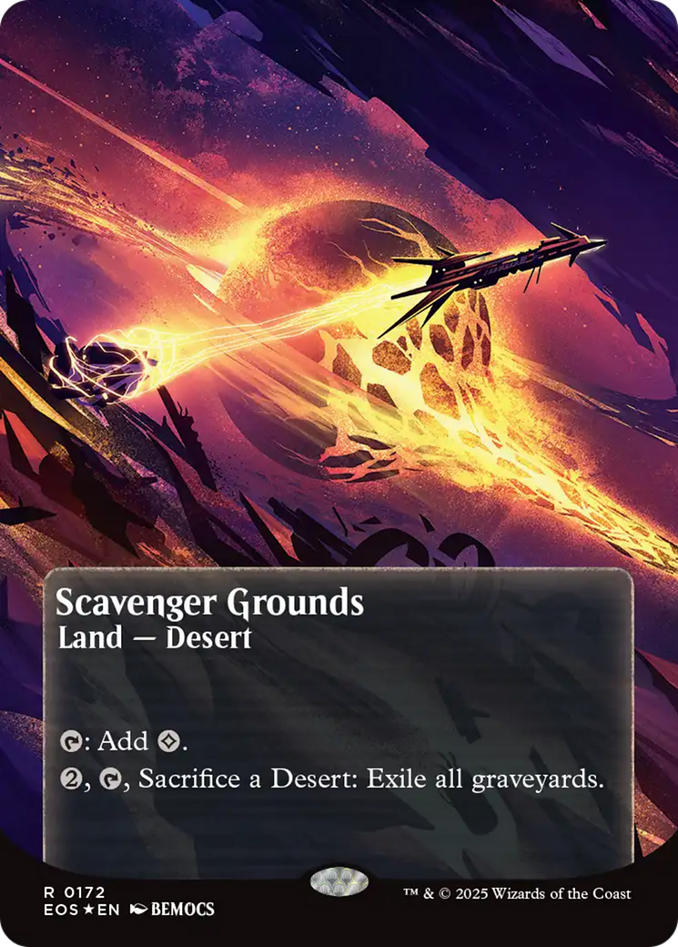 Scavenger Grounds (0172) (Borderless) (Galaxy Foil) [Edge of Eternities: Stellar Sights] | Dragon's Lair Comics and Fantasy Houston TX