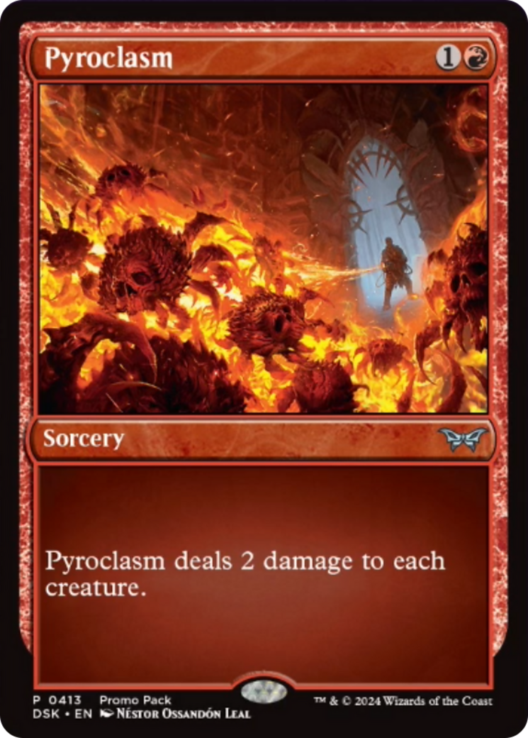 Pyroclasm (Promo Pack) [Duskmourn: House of Horror Promos] | Dragon's Lair Comics and Fantasy Houston TX