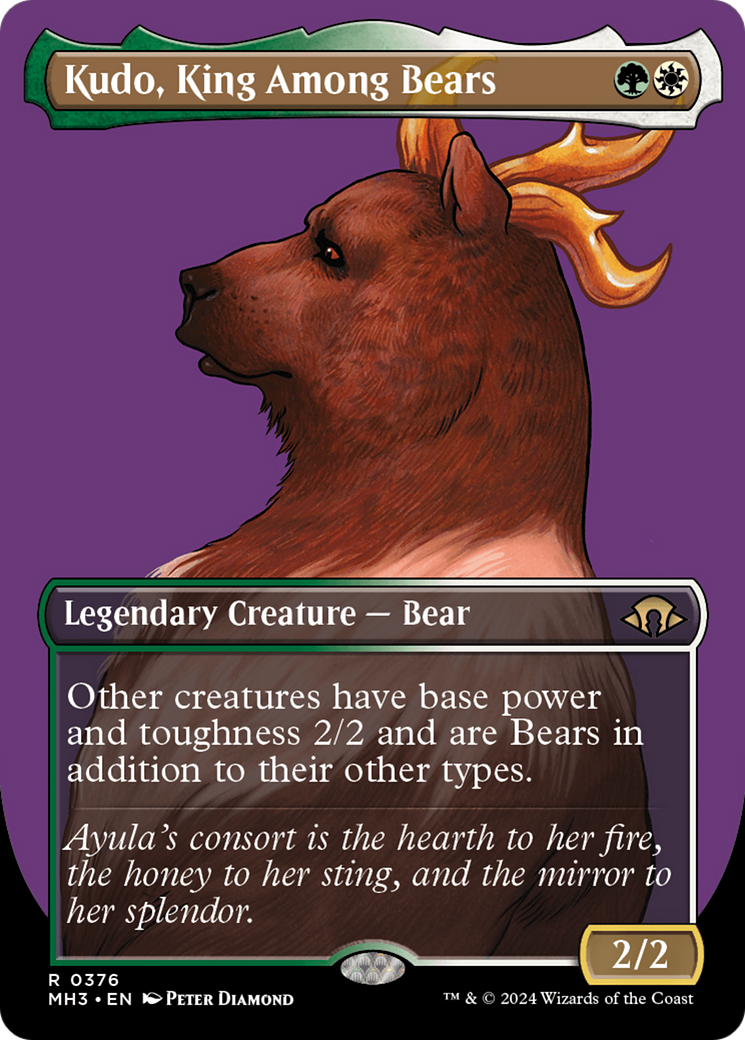 Kudo, King Among Bears (Borderless) [Modern Horizons 3] | Dragon's Lair Comics and Fantasy Houston TX