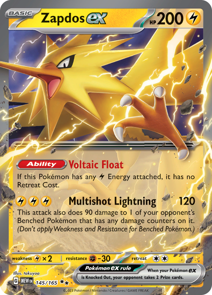 Zapdos ex (145/165) [Scarlet & Violet 151] | Dragon's Lair Comics and Fantasy Houston TX