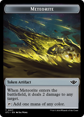 Treasure // Meteorite Double-Sided Token [Outlaws of Thunder Junction Tokens] | Dragon's Lair Comics and Fantasy Houston TX