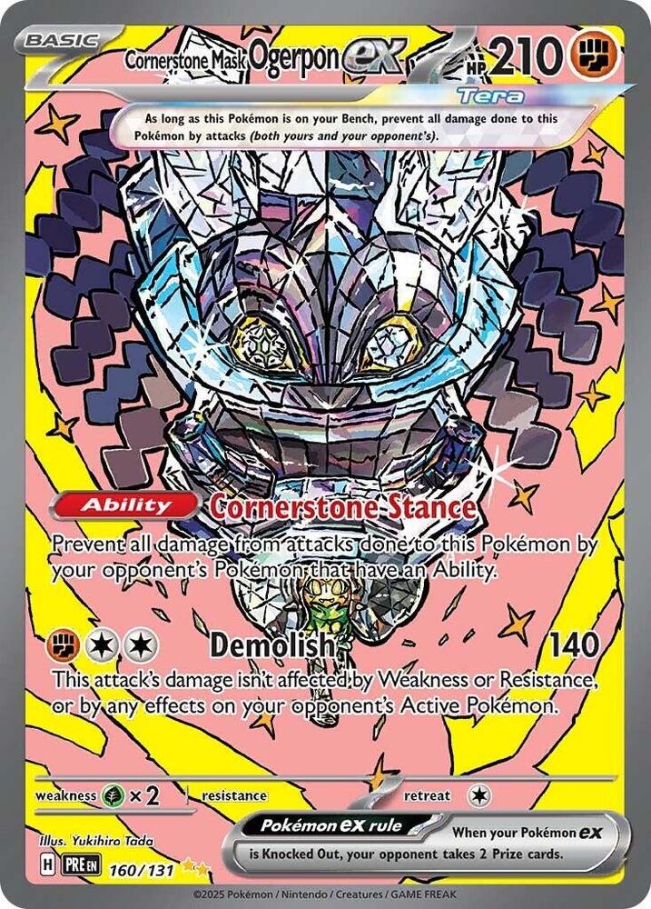 Cornerstone Mask Ogerpon ex (160/131) [Scarlet & Violet: Prismatic Evolutions] | Dragon's Lair Comics and Fantasy Houston TX