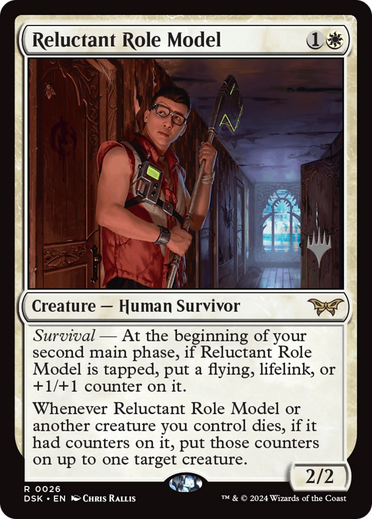 Reluctant Role Model (Promo Pack) [Duskmourn: House of Horror Promos] | Dragon's Lair Comics and Fantasy Houston TX