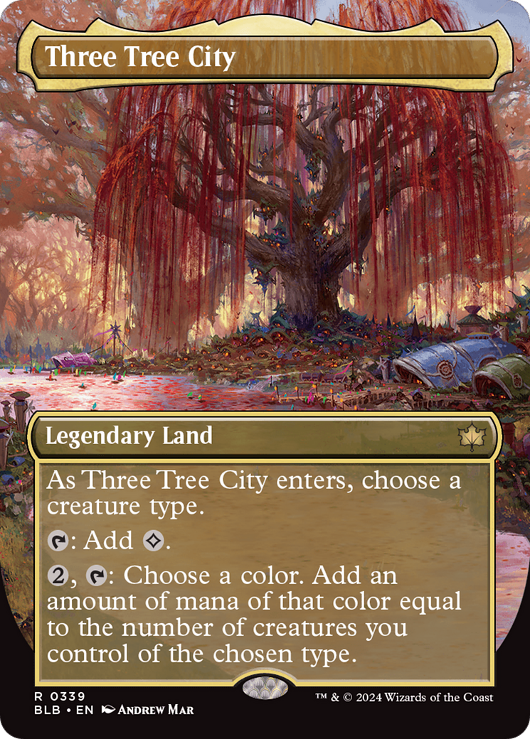 Three Tree City (Borderless) (0339) [Bloomburrow] | Dragon's Lair Comics and Fantasy Houston TX