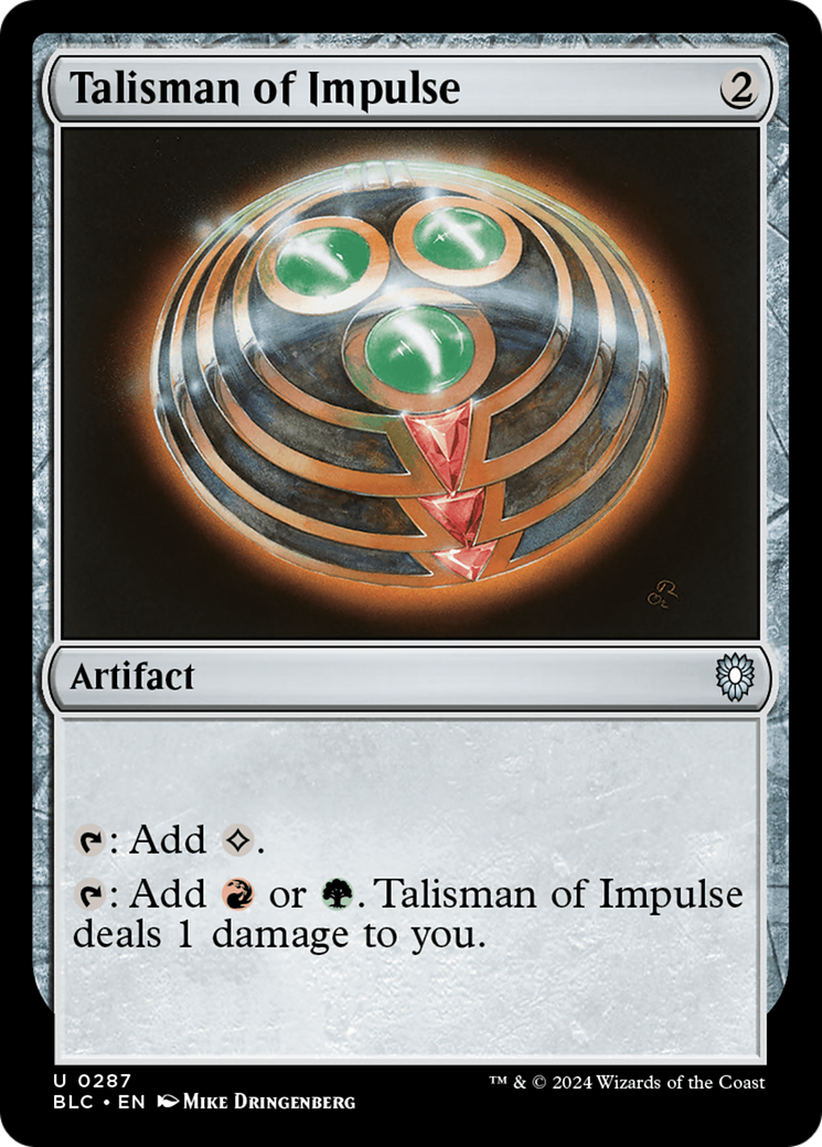 Talisman of Impulse [Bloomburrow Commander] | Dragon's Lair Comics and Fantasy Houston TX