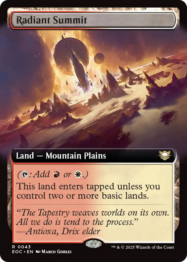 Radiant Summit (Extended Art) [Edge of Eternities Commander] | Dragon's Lair Comics and Fantasy Houston TX