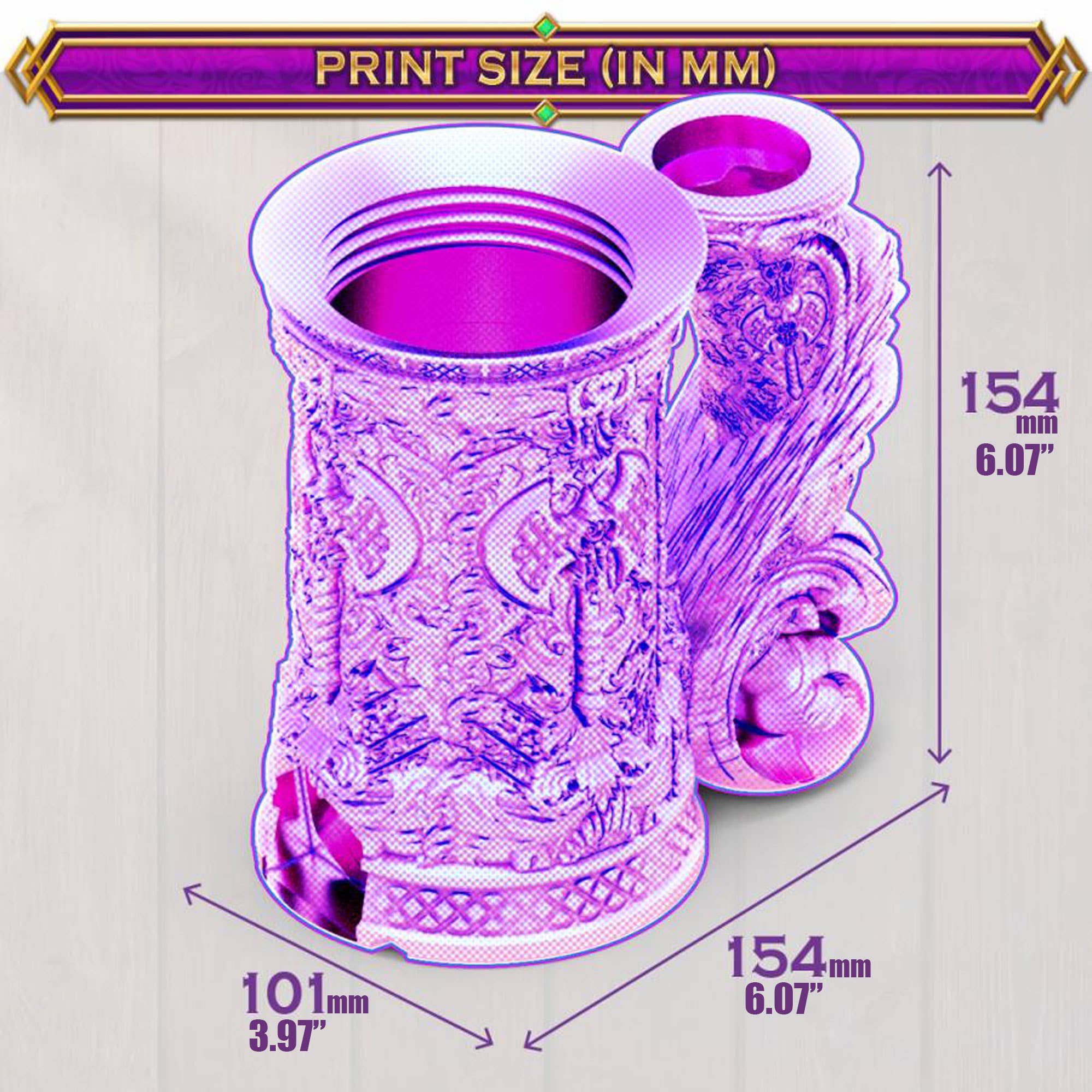Wizard 12oz Dice Tower Tankard | TTRPG, D&D, Daggerheart | Dragon's Lair Comics and Fantasy Houston TX