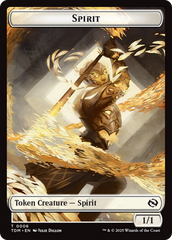 Spirit (0006) // Spirit (0007) Double-Sided Token [Tarkir: Dragonstorm Tokens] | Dragon's Lair Comics and Fantasy Houston TX